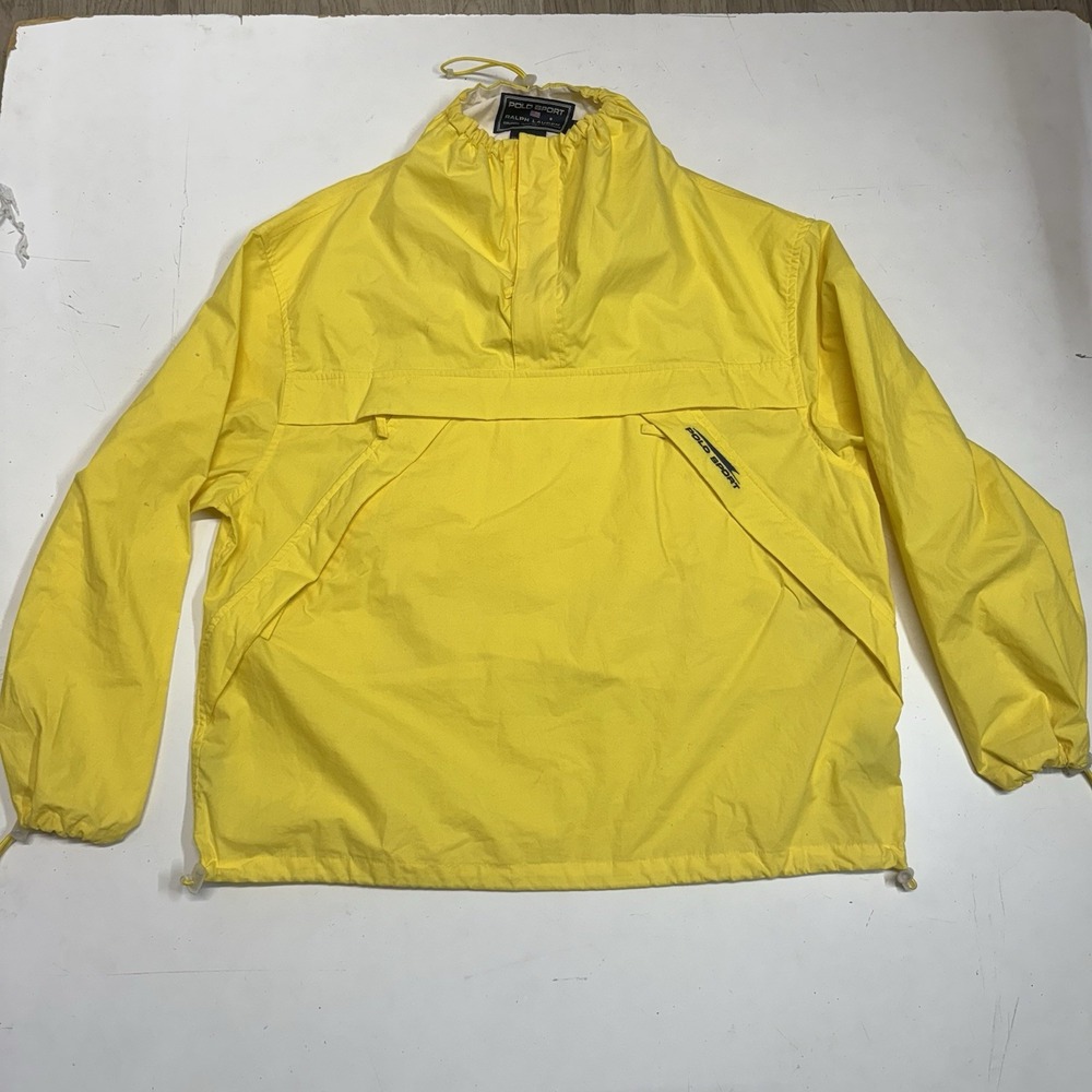 Vtg 90s Polo Ralph Lauren Sport 1/4 Zip Windbreaker Track Jacket Men's XL‎